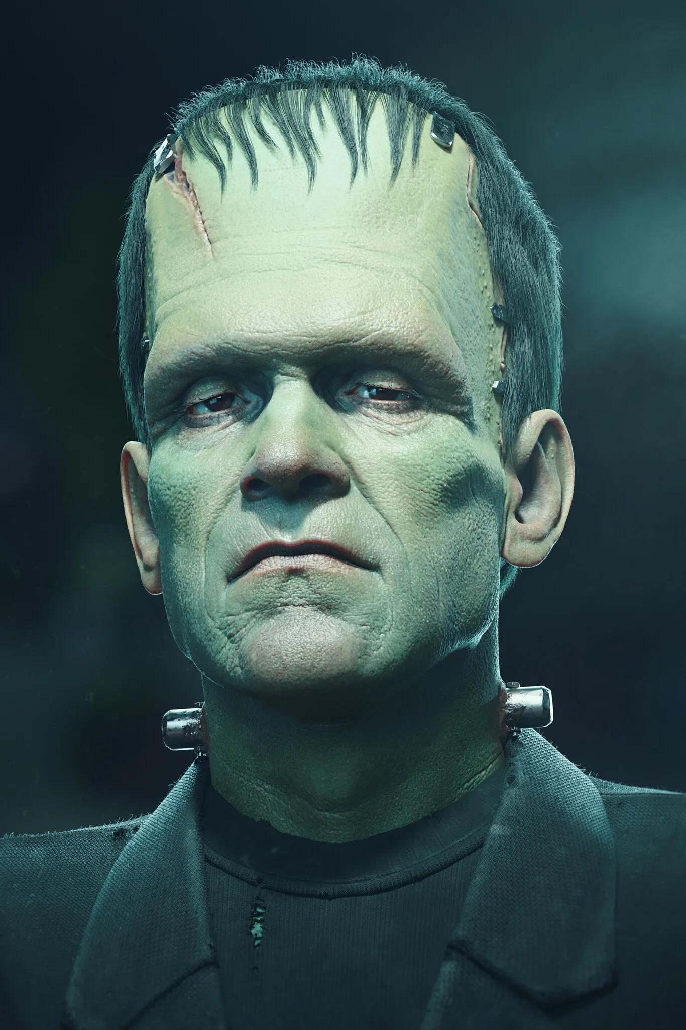 Frankenstein's Monster — ZBrush progress render 01, character sculpt in development by Anna Schmelzer