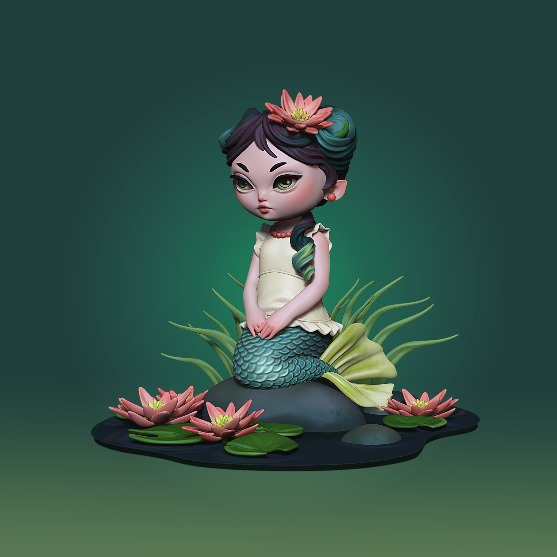 Mermaid Diorama — character model by Anna Schmelzer