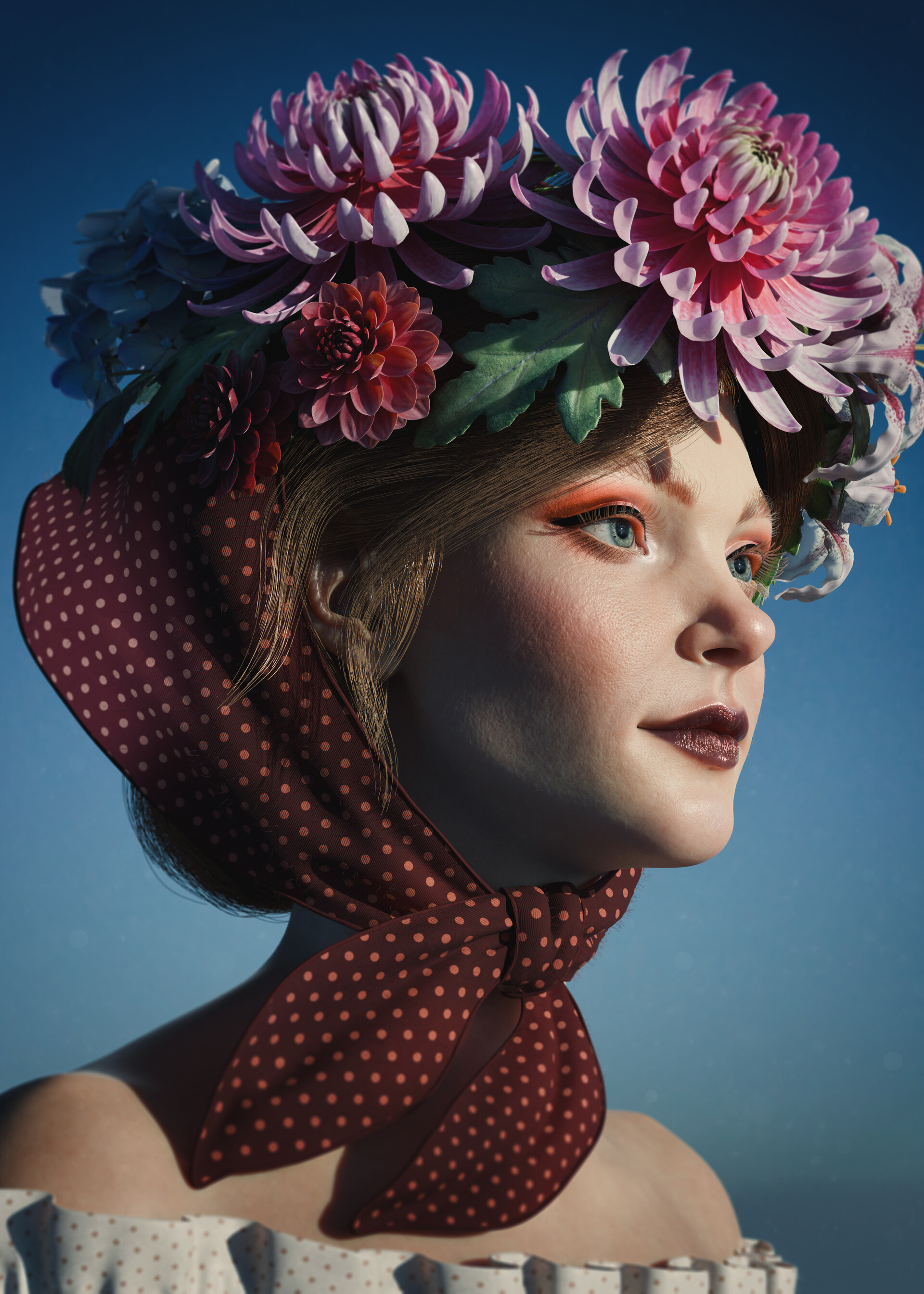 Portrait with Flowers