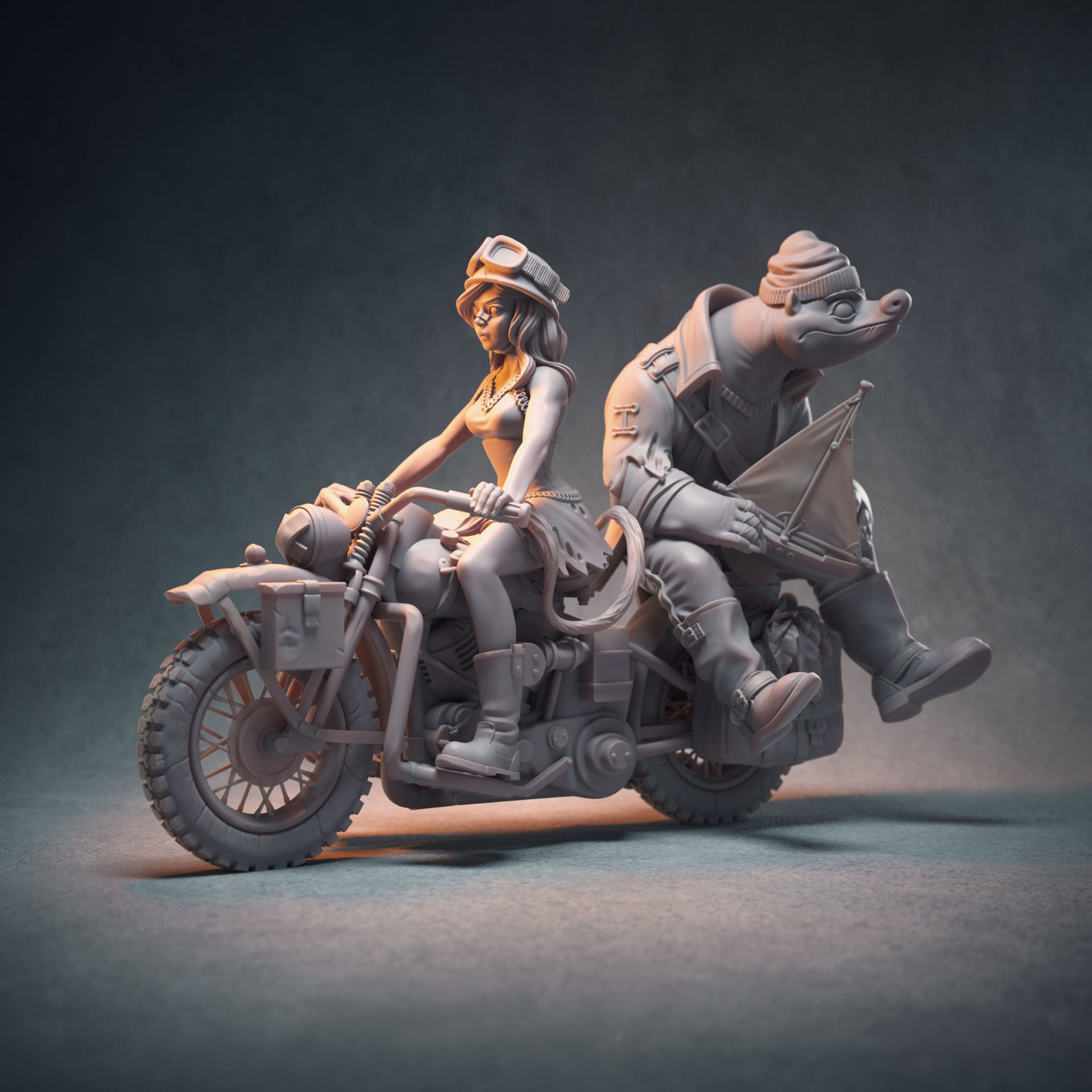 Stranski model kit characters — 3D sculpture by Anna Schmelzer