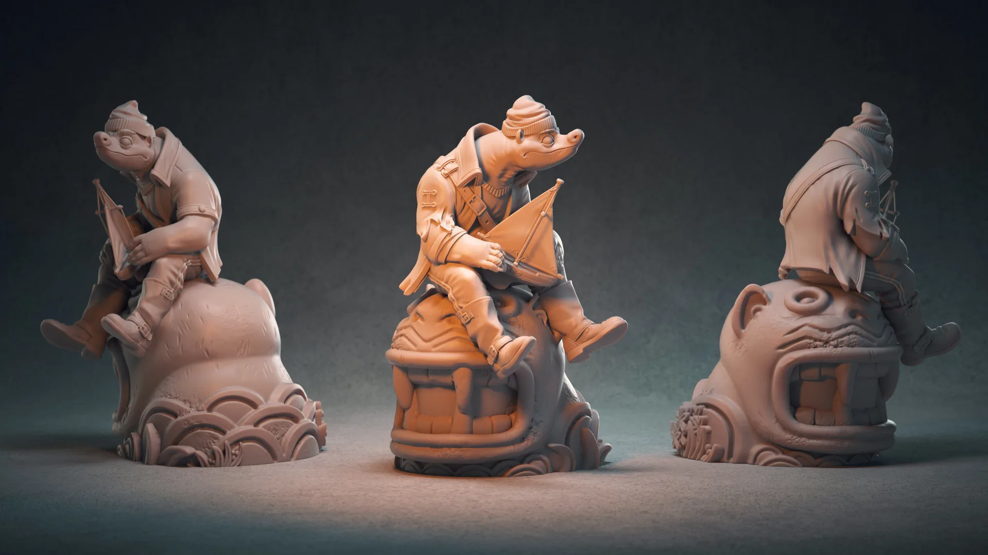 Stranski Hawaiian Girl — ZBrush clay sculpt, character modelling by Anna Schmelzer