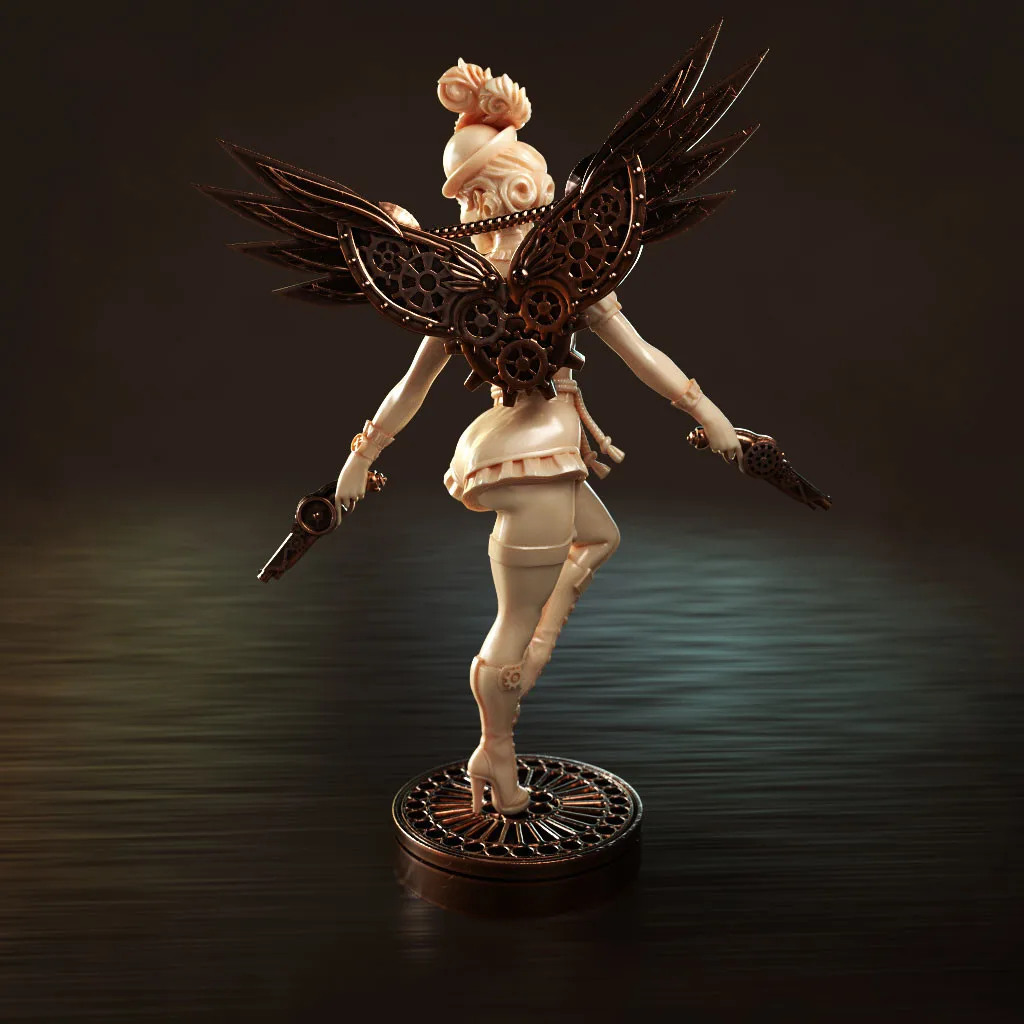 Vicky Victorian Angels — multi-angle view of lace and costume detail, miniature character sculpt by Anna Schmelzer